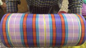 Rollo de Tela Tejida Multicolor con Revestimiento de PVC Ecológico, Antibacteriano, Material Duradero para Bolsas de Compra Reutilizables - Product Image 3