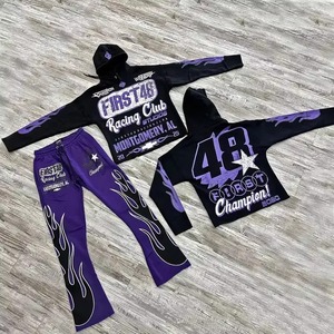 Fabricant de survêtements personnalisés, qualité supérieure, ensemble de vêtements de sport pour hommes et femmes, OEM ODM, vente en gros, logo personnalisé, entraînement en salle de sport, jogging, athlétisme - Product Image 2