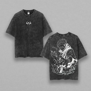 เสื้อยืดคอตตอนสั่งทำระดับไฮเอนด์ ลายกราฟิกปลาอนิเมะญี่ปุ่น ทรงหลวม สไตล์สตรีทแวร์ จากผู้ผลิต - Product Image 2