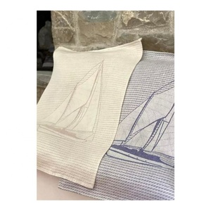 Venta al por mayor de paños de cocina superabsorbentes clásicos de limpieza con logotipo personalizado bordado de flores con parche sencillo de color pastel - Product Image 2