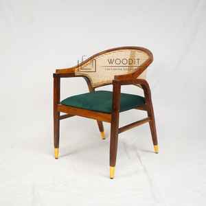 Silla de Comedor de Madera Maciza Estilo Moderno para Restaurante o Cafetería, Hecha a Mano con Materiales 100% Naturales para el Hogar u Hotel, Venta al Por Mayor - Product Image 1