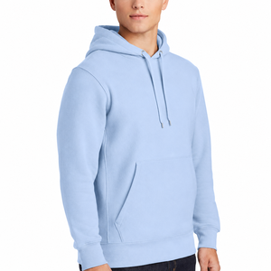 Sudadera con Capucha Unisex Personalizada, Color Azul Claro, con Cordón Ajustable, Bolsillo Tipo Canguro, Corte Regular, Forro de Felpa de Algodón Premium, Ecológica, OEM - Product Image 2