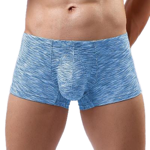 Wholesale Popular Men's Casual Wear Low-Rise Breathable Knitted Spandex/Nylon Underwear Soft Comfortable <b>Boxer</b> Shorts - Product Image 2