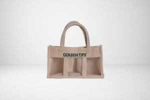 Sac en jute personnalisé avec 3 compartiments, élégant et écologique, idéal pour les cadeaux et les fêtes, au meilleur prix - Product Image 2