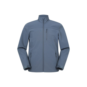 Chaqueta de Forro Polar para Hombre, Color Sólido, Cuello Alto, Cierre de Cremallera, Resistente al Viento, Ropa Casual para Exteriores, Otoño, Corte Regular, Material de Poliéster - Product Image 1