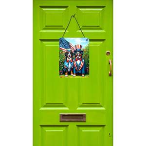 All American Bernese Mountain Dog Wall Door Hanging Prints Multicolor 12x16 Letrero de metal de aluminio para cocina Baño Placa Hogar - Product Image 2