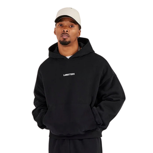 <b>Men's</b> Winter Solid Two Piece Hooded Tracksuit Pullover Sweatshirt Kangaroo Pockets Elastic Waist <b>Cuffed</b> <b>Trousers</b> Relaxed Casual - Product Image 3