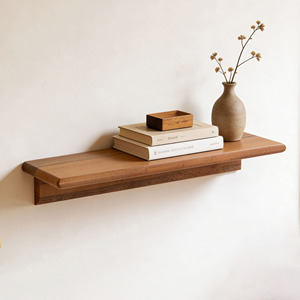Estantería de madera de 3 niveles, estantería de almacenamiento de madera maciza, buen precio, estanterías de pared de madera - Product Image 4