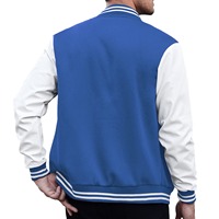 Blouson Bomber Vintage Anti-Bactérien Personnalisé pour Homme en Tissu Laine avec Patch Brodé en Chenille, Fermeture Éclair et Col Montant