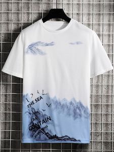 Mens breathable printed <b>tshirt</b> casual wear custom embroidery heat <b>transfer</b> workwear male apparel top - Product Image 3