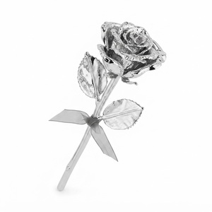 Rosa real moderna bañada en oro de 24 quilates, hecha a mano, para regalo de aniversario, San Valentín, Día de la Madre y decoración del hogar. - Product Image 5