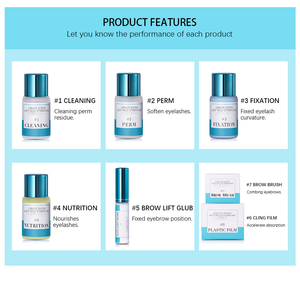 Kit de laminación permanente de pestañas y levantamiento de cejas profesional de etiqueta privada - Product Image 4