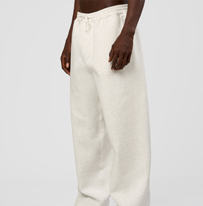 <b>Men's</b> Cotton Sweatpants Loose Fit Elastic Waist Drawstring Casual Jogger <b>Trousers</b> <b>White</b> - Product Image 5