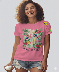 Camiseta para Mujer, Tops para Impresión Personalizada, Manga Corta en Color Amarillo para Fabricante de Ropa - Product Image 2