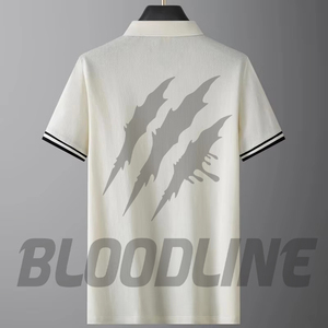 Chemise à manches courtes pour homme Bloodline, couleur unie, tissu Oxford, imprimé, coupe classique, respirante, blanche - Product Image 4