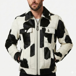 Factory Wholesale Customized <b>Men's</b> Cowhide <b>Leather</b> <b>Jackets</b> Hot Sale High Quality <b>Leather</b> <b>Jacket</b> For <b>Men</b> - Product Image 1