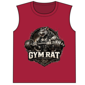 Camiseta sin mangas para hombre Gym Rat Muscle Rat Lifting Barbell, cuello redondo, informal, estampada, para entrenamiento físico en el gimnasio. - Product Image 5