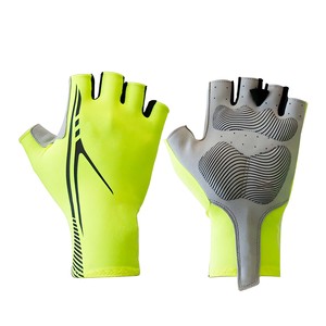 <b>Half</b> Finger Fitness Gloves Gym Training Weight Lifting Breathable Non <b>Slip</b> Adjustable Wrist Strap Unisex PU Leather Spandex - Product Image 2