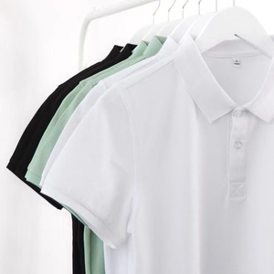 Camiseta de Manga Corta Transpirable para Hombre, Estilo Polo, Color Sólido, Informal, para Verano - Product Image 1