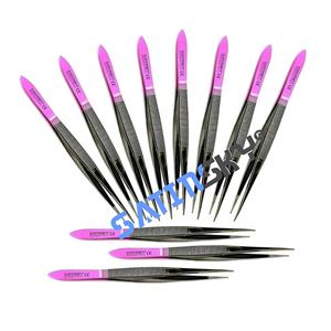Lot de 10 pinces à éclats en acier inoxydable de haute qualité Pince à épiler à pointe fine 4.5 \ "Ensemble d'instruments chirurgicaux - Product Image 1