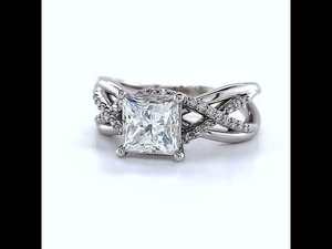 แหวนหมั้นเพชรทรงปรินเซสคัทแบบอินฟินิตี้ ดีไซน์ธรรมชาติ ทองคำแท้ 18k/22k หลายวง สำหรับผู้หญิงและเด็กผู้หญิง - Product Image 1