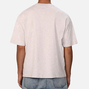T-shirt surdimensionné en coton épais avec logo personnalisé, style vintage délavé, coupe ample, streetwear urbain, vêtements décontractés pour hommes - Product Image 2