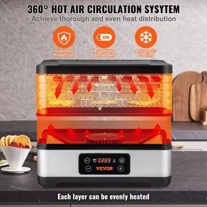 5-Tray Fruit <b>Dehydrator</b> <b>Machine</b> 300W Electric Food Dryer with Digital Adjustable Timer Temperature Jerk Food <b>Dehydrator</b> - Product Image 6