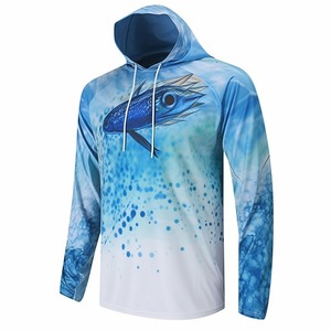 Hoodie Confortable et Tendance pour l'Extérieur, Imperméable, en Polyester Uni, Protection UV UPF 50, Manches Longues, Logo Avant, Idéal pour la Pêche - Product Image 4