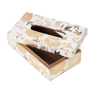 Floral Printed Wooden <b>Tissue</b> Box & Napkin Holder-Rectangular Design for Kitchen <b>Wedding</b> Home Bedroom Living Room Decor - Product Image 5