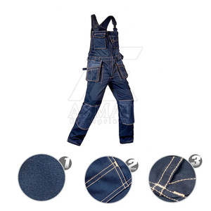 Pantalones de Trabajo Flexibles con Tirantes, Tela Elástica, Construcción Duradera, Bajo MOQ, Precio de Fábrica al por Mayor - Product Image 2