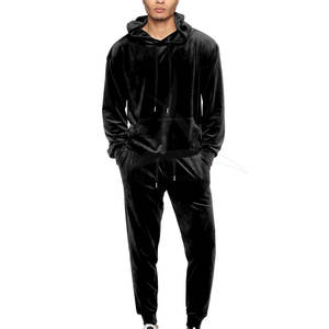 Chándal Casual de Terciopelo Estampado Personalizado para Hombre, Tallas Grandes, de Invierno, Estilo Urbano, Forro Polar Transpirable y Ligero de Algodón - Product Image 1