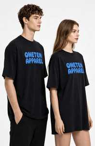 Camiseta Blanca Extra Grande para Hombre ONETEN APPAREL con Estampado '90' en Negro, Manga Corta, Informal, de Algodón Transpirable, Cuello Redondo - Product Image 5