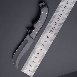 Couteau à Découper Personnalisé Fait Main en Acier Noir à Haute Teneur en Carbone avec Manche en Micarta Noir et Étui en Cuir – Couteaux Très Demandés - Product Image 6