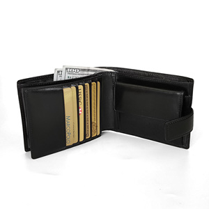 [Fortement recommandé] Portefeuille à monnaie pour homme en cuir véritable tanné végétal Castello de qualité supérieure avec fermeture à bouton-pression Neuf - Product Image 4