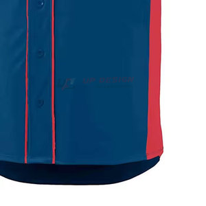 High Quality Custom Made Design Baseball Jersey Short Sleeve Quick Dry Breathable V-Neck Collar for Online Sale - Product Image 4