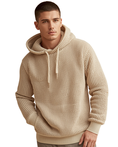 Sweat-shirt à capuche tricoté pour homme, couleur unie, coupe décontractée, vêtements d'automne - Product Image 3