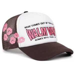 Gorra Trucker Unisex 100% Algodón Transpirable Deportiva con Estampado por Sublimación Blanca y Marrón Ajustable para Primavera/Verano, Gorra para Adultos para Actividades al Aire Libre - Product Image 4