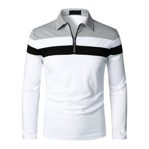 Polos de diseño minimalista para hombre, polos lisos de manga larga personalizados para marcas privadas y personalización. - Product Image 1