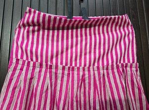 Falda midi plisada a rayas de cintura alta para mujer, estilo casual, tejida, cómoda y ajustada - Product Image 4