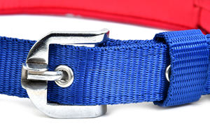 Collar de perro resistente reflectante de lujo con nailon ajustable acolchado y cuero duradero para entrenamiento táctico en patrón sólido - Product Image 4