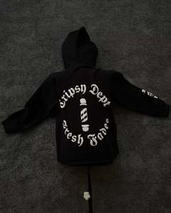 Exotic Visions Sweat à capuche zippé oversize pour homme, streetwear, en molleton de coton noir avec imprimé lettres sur le devant, pour l'automne - Product Image 6