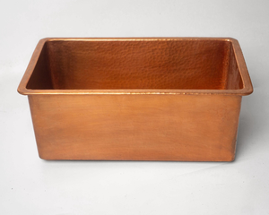 Évier rectangulaire en cuivre martelé à la main, lavabo rustique de style farmhouse, lavabo de salle de bain en cuivre de luxe, lavabo décoratif - Product Image 3