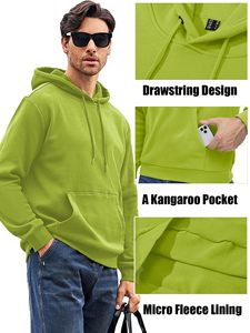 เสื้อฮู้ดดี้ผู้ชายแบบสั่งทำพิเศษ ไซส์ใหญ่ สีพื้น ผ้าฝ้ายฟลีซ สวมใส่สบาย ไม่มีลาย  ไซส์ใหญ่พิเศษ เสื้อฮู้ดดี้และเสื้อสเวตเชิ้ตผู้ชาย - Product Image 3