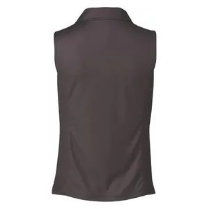 Women's Zip Front Polo Tank <b>Top</b> Sleeveless Crop Athletic Golf Shirt - Product Image 4