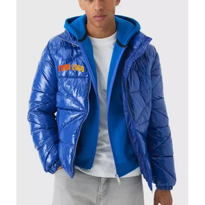 Custom Logo Front Canvas Hooded Winter Black Cotton <b>Filled</b> Bomber <b>Jacket</b> Fitness Wear <b>Men</b> - Product Image 1