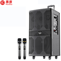 Speaker Portabel WDA-800 8 Inch dengan Dua Mikrofon Nirkabel UHF, Bass Bertenaga, Bluetooth 5.0, Dapat Diisi Ulang, Grosir OEM