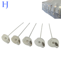 Ancres de fixation pour isolation, joints de dilatation réutilisables, acier doux 12GA (zincé), plaque supérieure de 7/8'' de diamètre