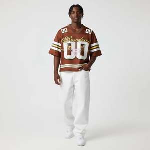 Camisetas de Fútbol Americano al por Mayor para Hombre, Personalizadas, Deportivas, Holgadas, Transpirables, de Manga Corta, Tallas Grandes - Product Image 4