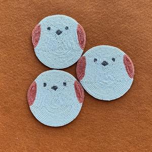 Posavasos de lona duradero con cuentas de gato, bordado a mano con cara de animal, tapete para bebidas, almohadilla para tazas con cuentas de semillas, decoración linda para mesa, regalo, adorno para el hogar - Product Image 3