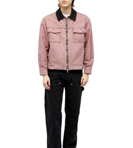 Chaqueta de Trabajo de Lona de Algodón Grueso Premium para Hombre, Chaqueta de Invierno Informal con Logotipo Personalizado y Cuello Camisero - Product Image 4